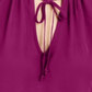 INC International Concepts Top feminino com babados e amarração frontal, manga curta, gola V, roxo, tamanho médio