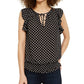 Blusa feminina com decote franzido e amarração, tamanho médio, da INC International Concepts