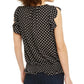 Blusa feminina com decote franzido e amarração, tamanho médio, da INC International Concepts