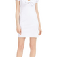 Vestido curto feminino Bar III com decote ombro a ombro e amarração frontal, branco, tamanho XX-G