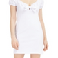 Vestido curto feminino Bar III com decote ombro a ombro e amarração frontal, branco, tamanho XX-G