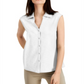 Blusa feminina Alfani sem mangas, branca, tamanho XX-G