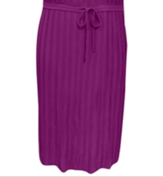 Vestido plissado feminino Alfani com cintura elástica e comprimento midi, roxo, tamanho médio