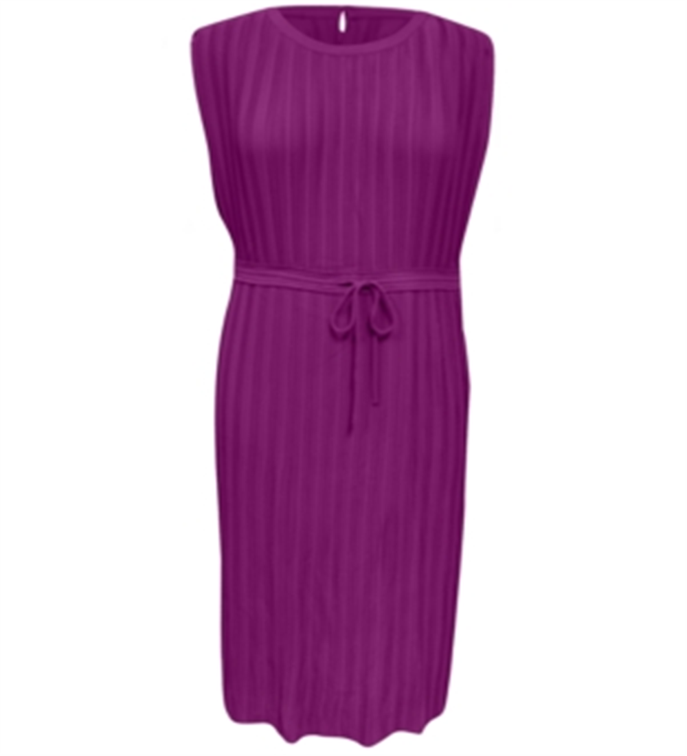 Vestido plissado feminino Alfani com cintura elástica e comprimento midi, roxo, tamanho médio