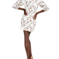 Vestido curto feminino com ilhós e estampa floral, tamanho 6, da INC International Concepts