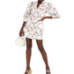 Vestido curto feminino com ilhós e estampa floral, tamanho 6, da INC International Concepts
