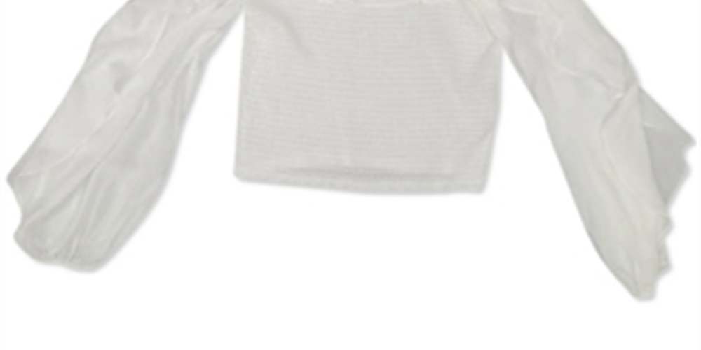 Blusa feminina de ombro vazado e lisa INC International Concepts, branca, tamanho X-G