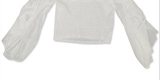 Blusa feminina de ombro vazado e lisa INC International Concepts, branca, tamanho X-G