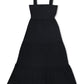 Vestido longo de malha em camadas feminino INC International Concepts, preto, tamanho XX-G