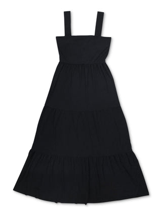 Vestido longo de malha em camadas feminino INC International Concepts, preto, tamanho XX-G