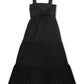 Vestido longo de malha em camadas feminino INC International Concepts, preto, tamanho XX-G