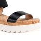 Sandálias femininas Melanyy Wedge Sun + Stone, pretas, tamanho 5 M