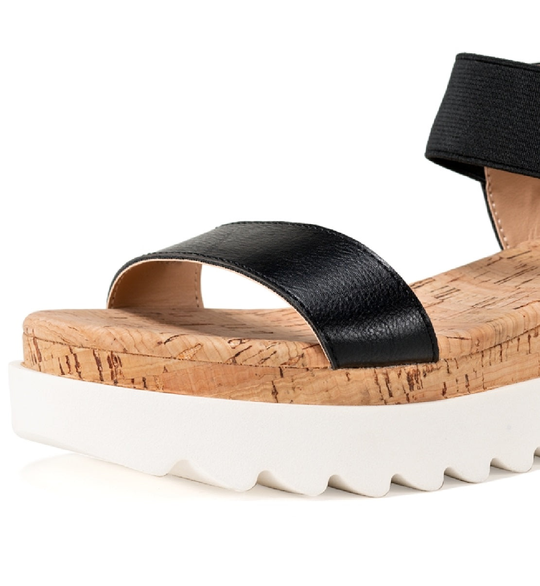 Sandálias femininas Melanyy Wedge Sun + Stone, pretas, tamanho 7,5 M