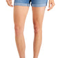 Shorts jeans estilo boyfriend feminino azul tamanho 14
