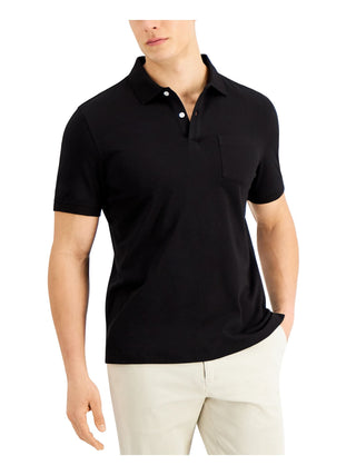 Camisa polo masculina Club Room com bolso, cor sólida, tamanho X-G
