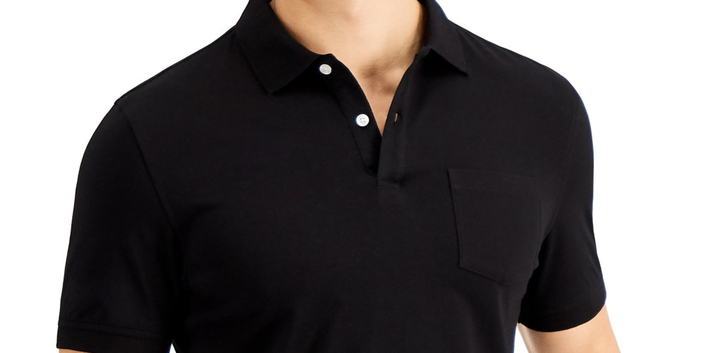 Camisa polo masculina Club Room com bolso, cor sólida, tamanho X-G