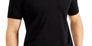 Camisa polo masculina Club Room com bolso, cor sólida, tamanho X-G