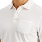 Camisa polo masculina Club Room com bolso, tamanho grande, branca