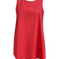 Blusa feminina Alfani coral sem mangas com decote em joia, vermelha, tamanho XX-G