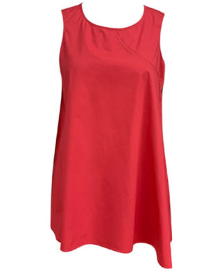 Blusa feminina Alfani coral sem mangas com decote em joia, vermelha, tamanho XX-G