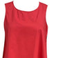 Blusa feminina Alfani coral sem mangas com decote em joia, vermelha, tamanho XX-G