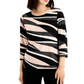 Blusa feminina com estampa abstrata JM Collection rosa tamanho XX-G