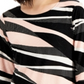 Blusa feminina com estampa abstrata JM Collection rosa tamanho XX-G