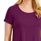 JM Collection Feminino Solid Rayon Span Roxo Tamanho Médio