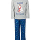 Pijama Família Pijama Família Infantil Fleece Pijama Navidad Conjunto Azul Tamanho 2T-3T