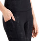 ID Ideology Leggings de compressão femininas Croc com bolso lateral em relevo 7/8 comprimento preto tamanho grande