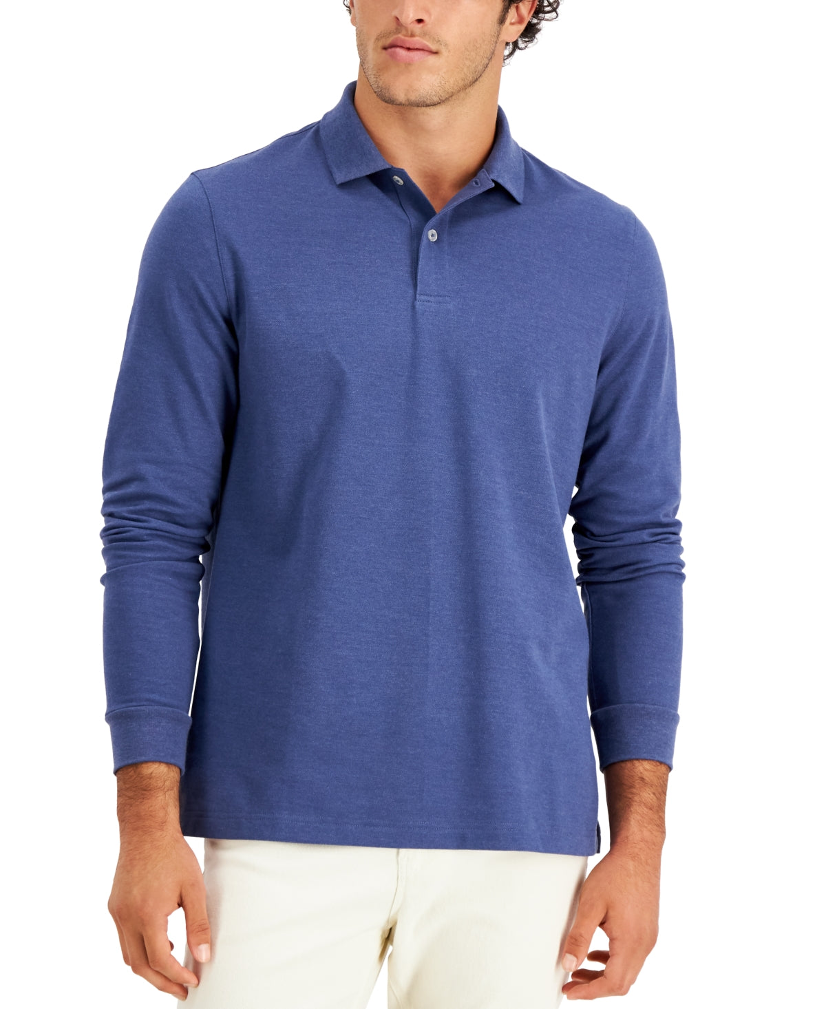 Polo Club Room Masculino com Elástico Sólido Azul Tamanho Pequeno