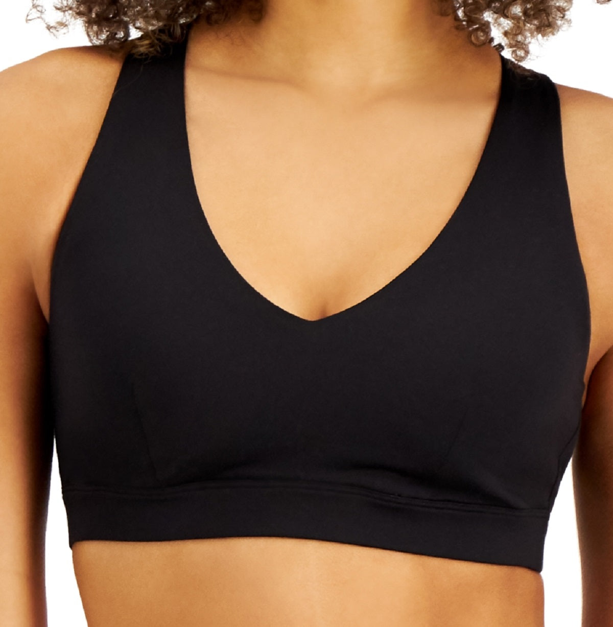 Sutiã esportivo feminino ID Ideology de baixo impacto, preto, tamanho X-S