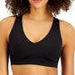 Sutiã esportivo feminino ID Ideology de baixo impacto, preto, tamanho X-S