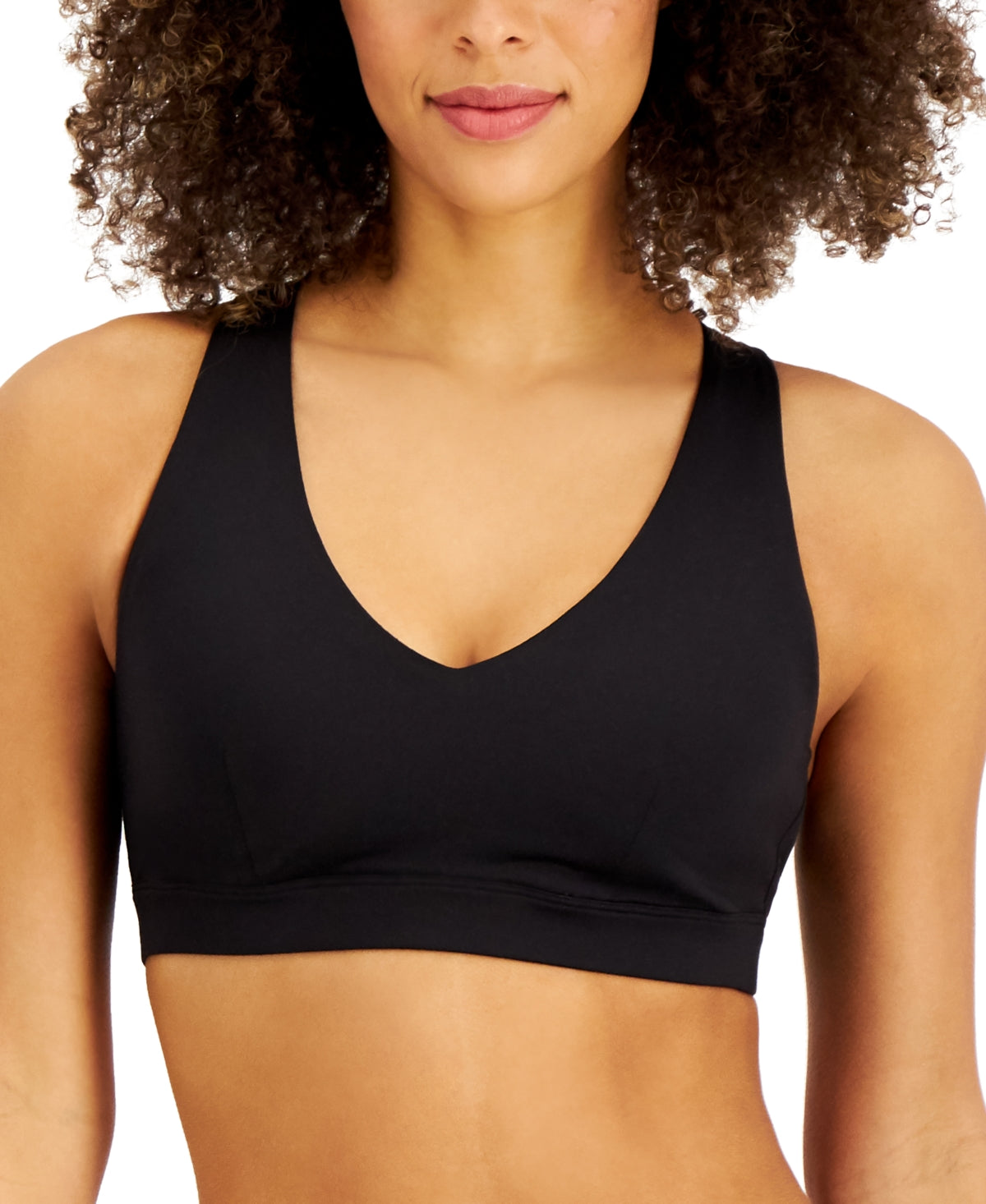 Sutiã esportivo feminino ID Ideology de baixo impacto, preto, tamanho X-S