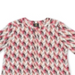 Blusa feminina estampada com pregas nas costas, tamanho grande, vermelha, da coleção JM