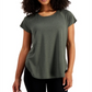 Conjunto de moletom feminino ID Ideology, camiseta verde, tamanho X-S