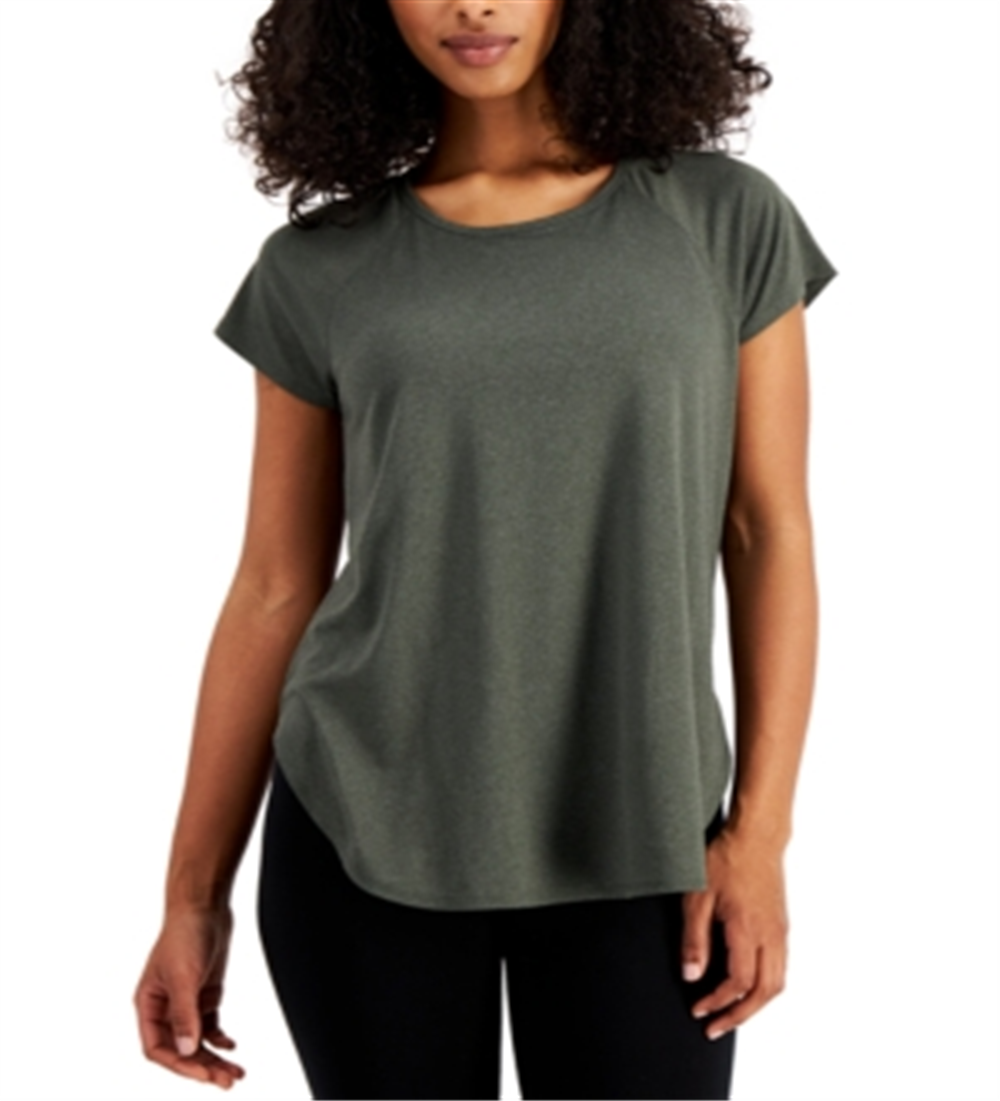 Conjunto de moletom feminino ID Ideology, camiseta verde, tamanho X-S