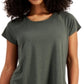 Conjunto de moletom feminino ID Ideology, camiseta verde, tamanho X-S