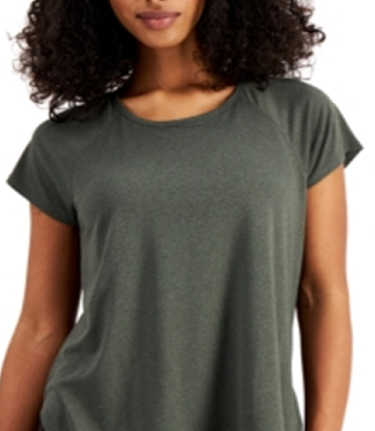 Conjunto de moletom feminino ID Ideology, camiseta verde, tamanho X-S