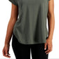 Conjunto de moletom feminino ID Ideology, camiseta verde, tamanho X-S