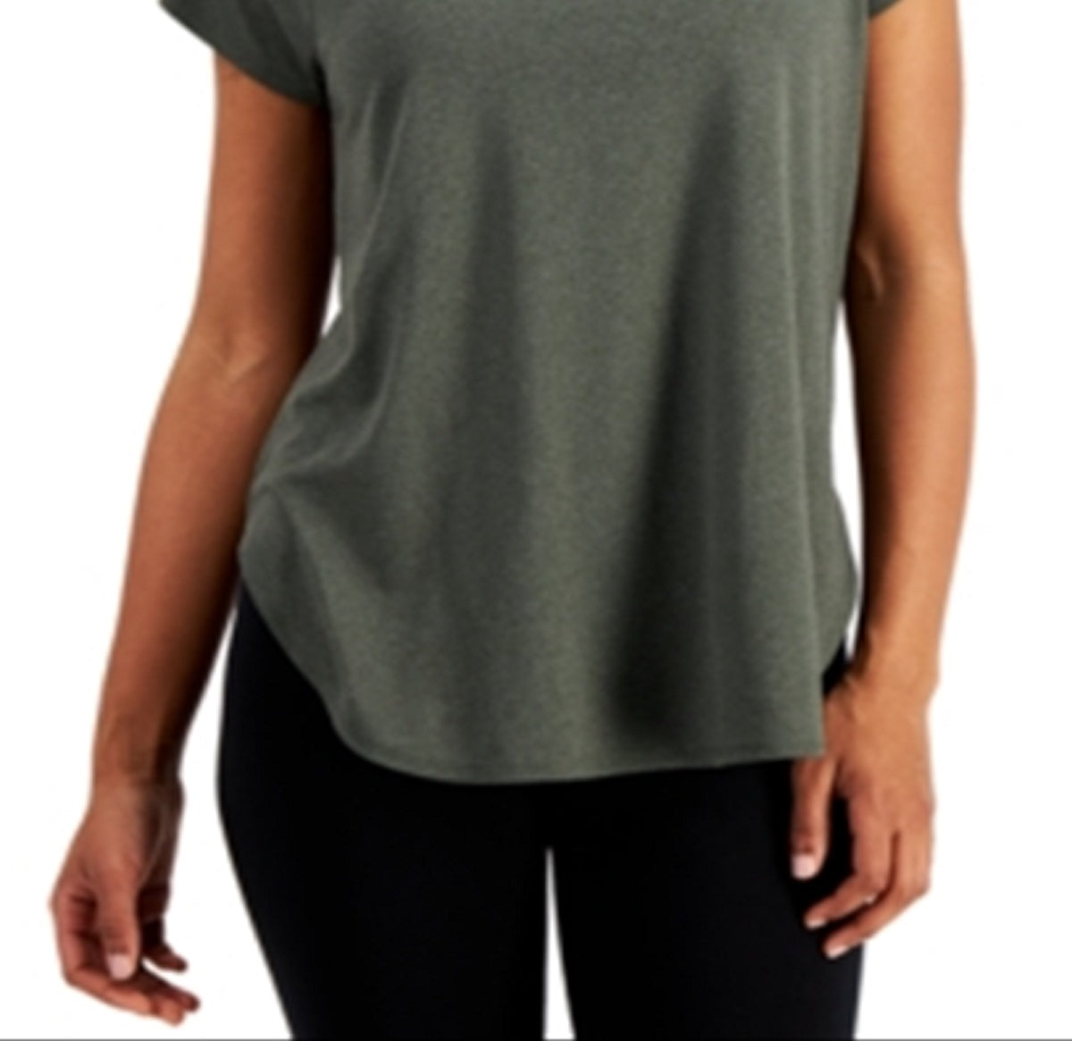 Conjunto de moletom feminino ID Ideology, camiseta verde, tamanho X-S