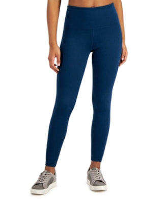 Leggings femininas ID Ideology com cintura alta, azul, tamanho X-S
