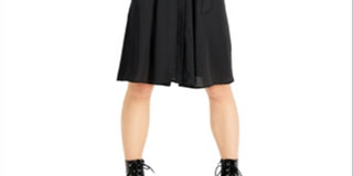 Vestido-camisa feminino com manga 3/4 e cinto, preto, tamanho 8, da INC International Concepts