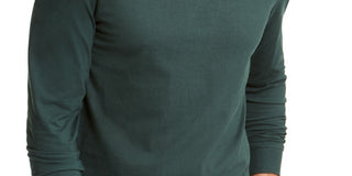 Camiseta masculina Club Room Doubler Crewneck, verde, tamanho pequeno