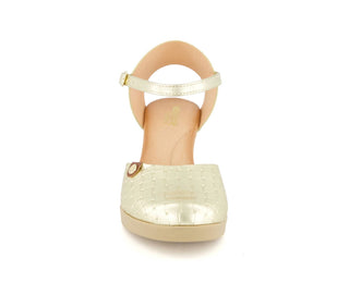 Andrea - Sapatos de verão femininos com tiras no tornozelo e salto anabela