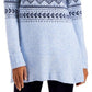 Suéter túnica feminino Fair Isle da Style &amp; Co, azul, tamanho pequeno