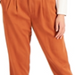Calça utilitária plissada feminina Bar III, laranja, tamanho 14