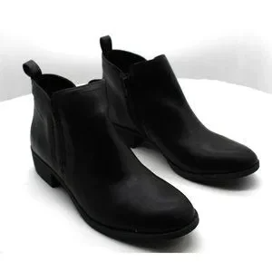 Botas femininas Sun + Stone Cadee, pretas, tamanho 6,5 M