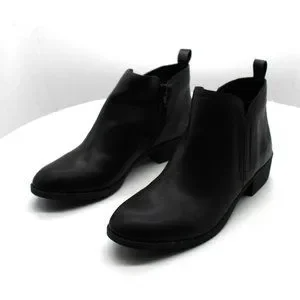 Botas femininas Sun + Stone Cadee, pretas, tamanho 6,5 M