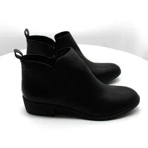 Botas femininas Sun + Stone Cadee, pretas, tamanho 6,5 M